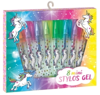 Picture of 8 mini stylos gel licornes