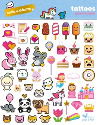 Picture of Colle et décore - Tattoos pixels kawaii