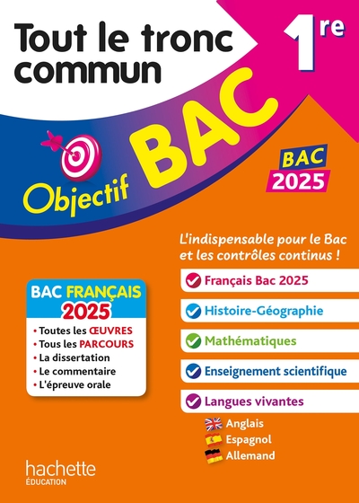 Picture of Objectif BAC 2025 1re Tout le tronc commun