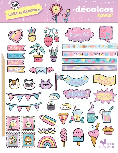 Image de Colle et décore - Décalcos kawaii