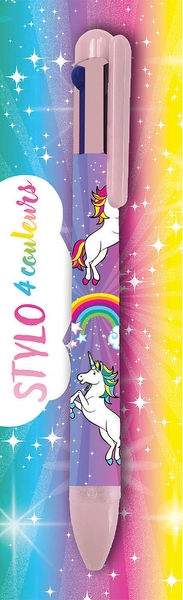 Image de Stylo 4 couleurs licornes