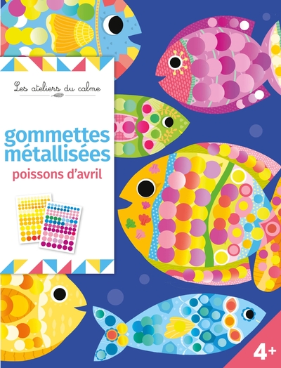 Image de Gommettes métallisées poissons d'avril - pochette avec accessoires