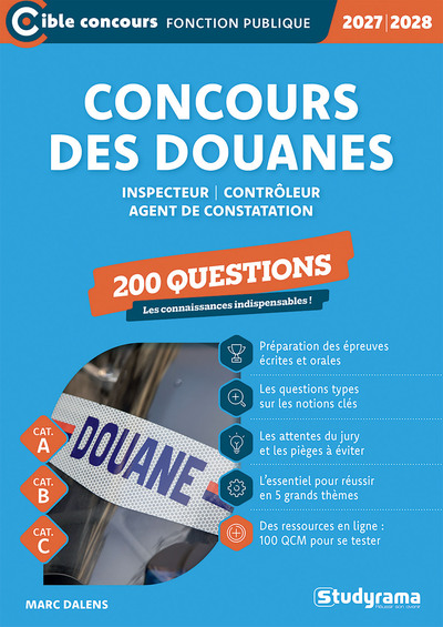 Picture of Concours des douanes – 200 questions (Catégories A, B et C – Édition 2027-2028)