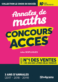 Picture of Concours accès - Annales de maths