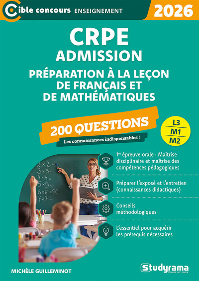 Image de CRPE – Admission – 200 questions de préparation à la leçon de français et de mathématiques