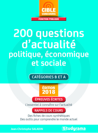 Image de 200 questions d'actualité politique économique et sociale ed 2018