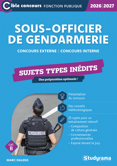 Picture of Sous-officier de gendarmerie – Sujets types inédits (Catégorie B – Concours 2026-2027)