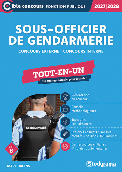 Image de Sous-officier de gendarmerie – Tout-en-un (Catégorie B – Concours 2027-2028)