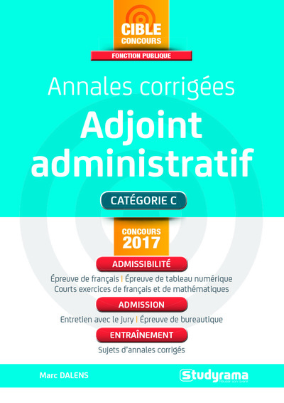 Image de Annales corrigées Adjoint administratif