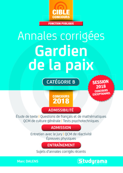 Image de Annales corrigées gardien de la paix