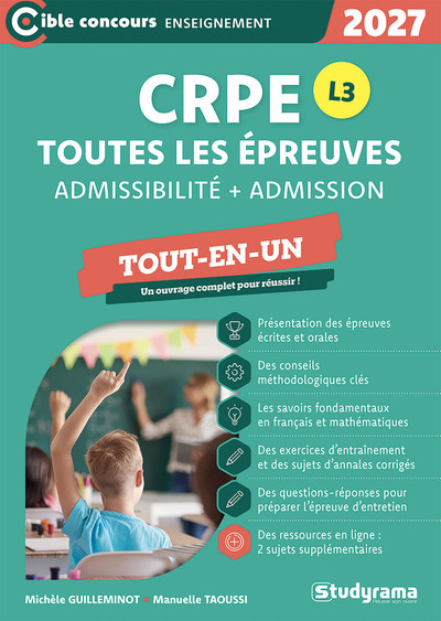 Picture of CRPE – Toutes les épreuves (admission &amp; admissibilité) – Session 2027 – L3