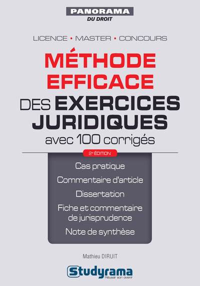 Picture of Méthode efficace des exercices juridiques