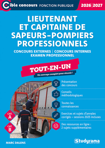 Picture of Lieutenant et capitaine de sapeurs-pompiers professionnels – Tout-en-un (Catégories A et B – Concours 2026-2027)