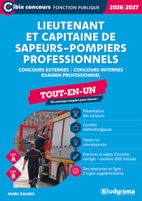 Picture of Lieutenant et capitaine de sapeurs-pompiers professionnels – Tout-en-un (Catégories A et B – Concours 2026-2027)