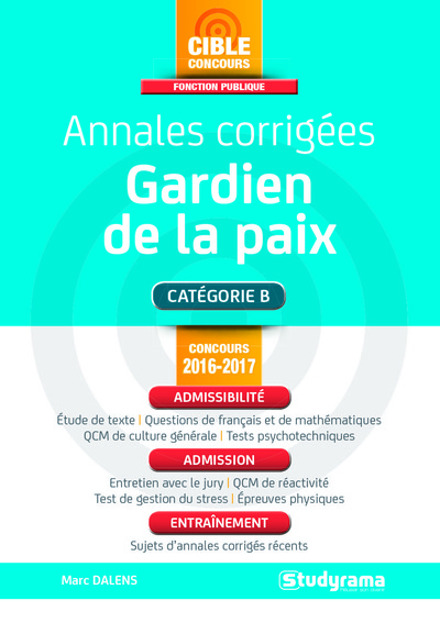 Image de Annales corrigées gardien de la paix