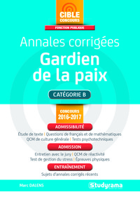 Image de Annales corrigées gardien de la paix