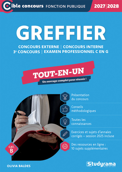 Picture of Greffier – Tout-en-un (Catégorie B – Concours 2027-2028)