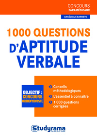 Picture of 1000 questions d'aptitude verbale