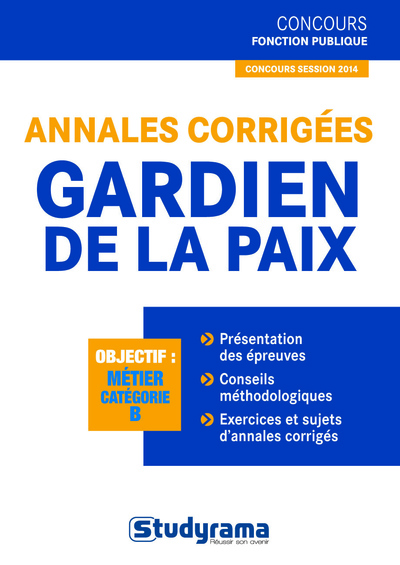 Picture of Annales corrigées Gardien de la paix