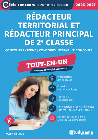 Picture of Rédacteur territorial – Rédacteur principal de 2e classe (Catégorie B – Concours 2026-2027)