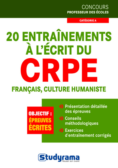 Picture of 20 entrainements à l'écrit du crpe français