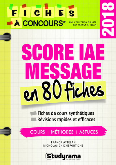 Picture of Score iae message en 80 fiches 2018