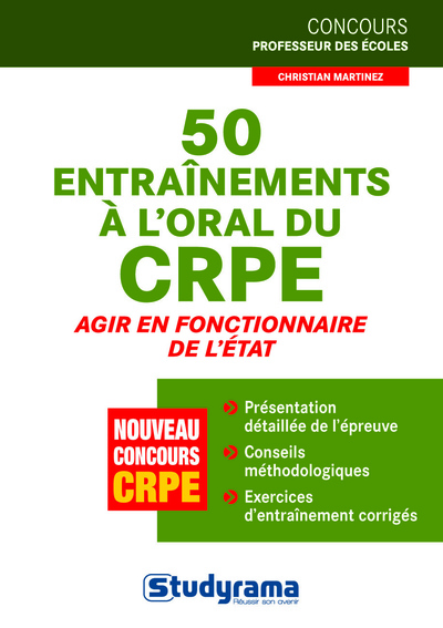 Picture of 50 entraînements à l'oral du CRPE - Agir en fonctionnaire de l'Etat