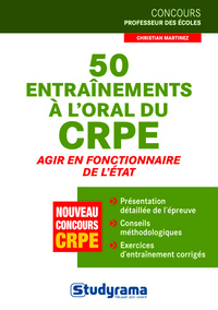 Picture of 50 entraînements à l'oral du CRPE - Agir en fonctionnaire de l'Etat