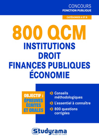 Picture of 800 QCM Institutions-Droit-Finances publiques-Économie