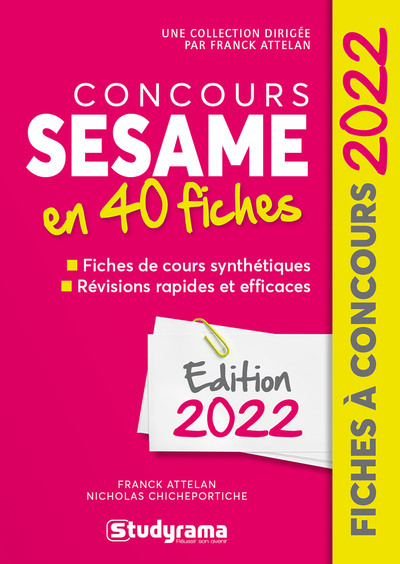 Image de CONCOURS SESAME EN 40 FICHES