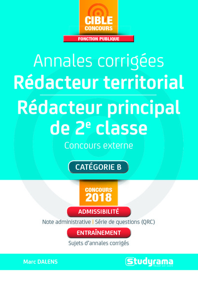 Image de Annales corrigées rédacteur territorial