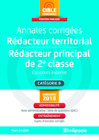 Image de Annales corrigées rédacteur territorial