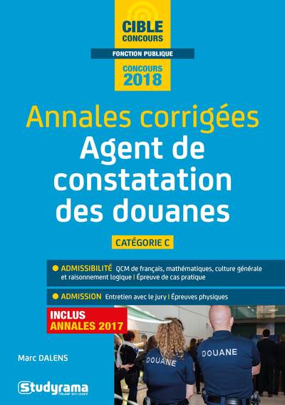Image de Annales corrigées agent principal de constatation des douanes de 2e classe