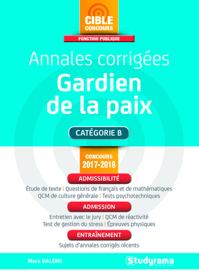 Picture of Annales corrigées gardien de la paix