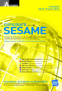 Picture of Annales Sésame 2011-2012