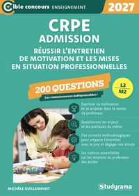 Image de CRPE – Admission – Réussir l’entretien de motivation et les mises en situations professionnelles – 200 questions