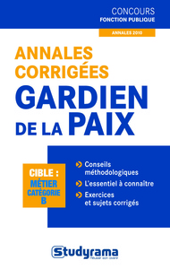 Image de Annales corrigées Gardien de la paix