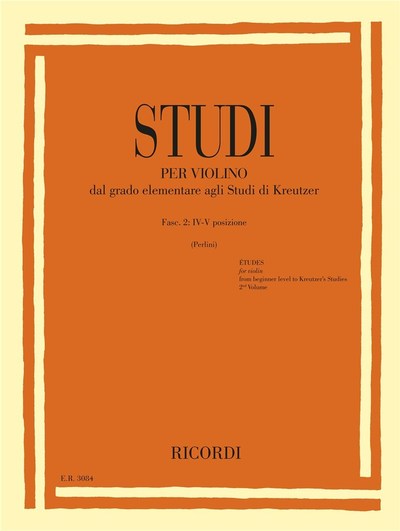 Image de STUDI PER VIOLINO - DAL GRADO ELEMENTARE AGLI STUDI DI KREUTZER - FASC. II: IV-V POSIZIONE
