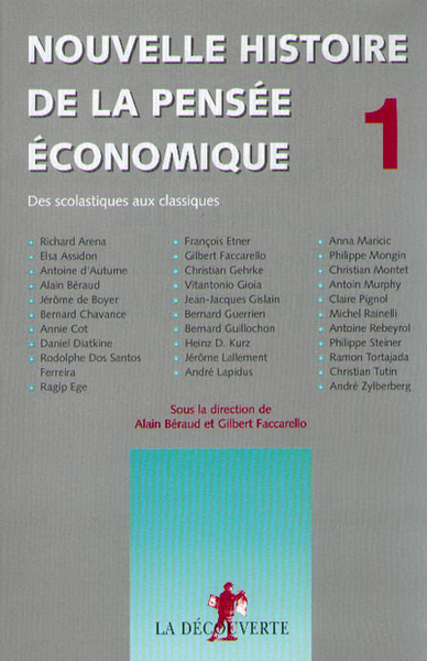 Image de Nouvelle histoire de la pensée économique tome 1