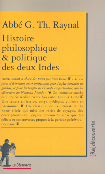 Image de Histoire philosophique & politique des deux Indes