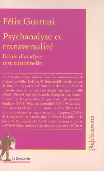 Image de Psychanalyse et transversalité essais d'analyse institutionnelle
