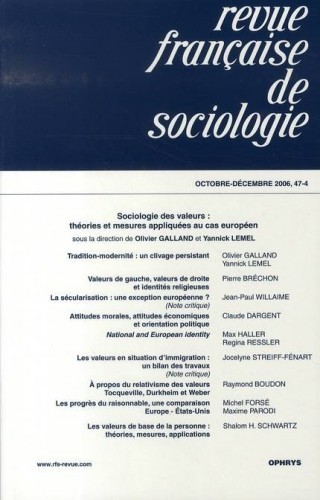 Picture of REVUE FRANCAISE DE SOCIOLOGIE