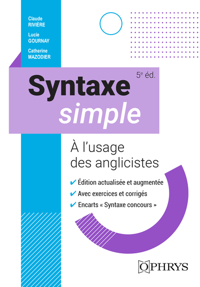 Image de Syntaxe simple - À l'usage des anglicistes - 5e éd.