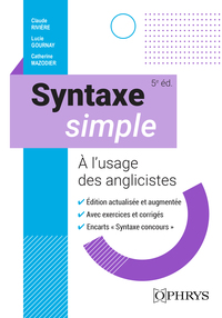 Image de Syntaxe simple - À l'usage des anglicistes - 5e éd.