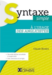 Image de Syntaxe simple - à l'usage des anglicistes