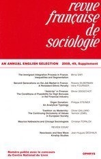 Picture of REVUE FRANCAISE DE SOCIOLOGIE - 2008-49-