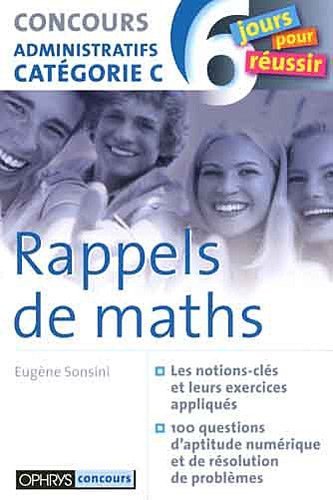 Picture of Rappels de maths - concours administratifs catégorie C