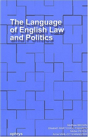 Picture of The language of English law and politics