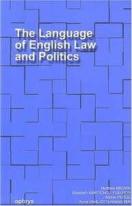 Picture of The language of English law and politics