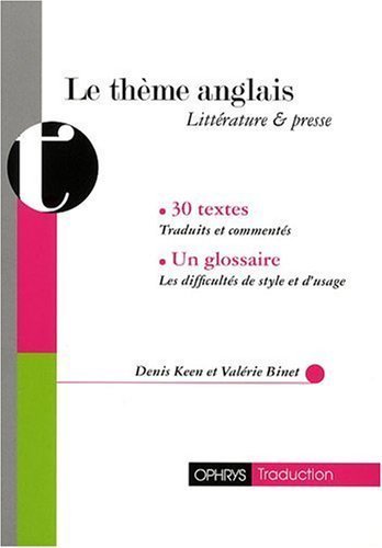 Picture of Le thème anglais - littérature &amp; presse